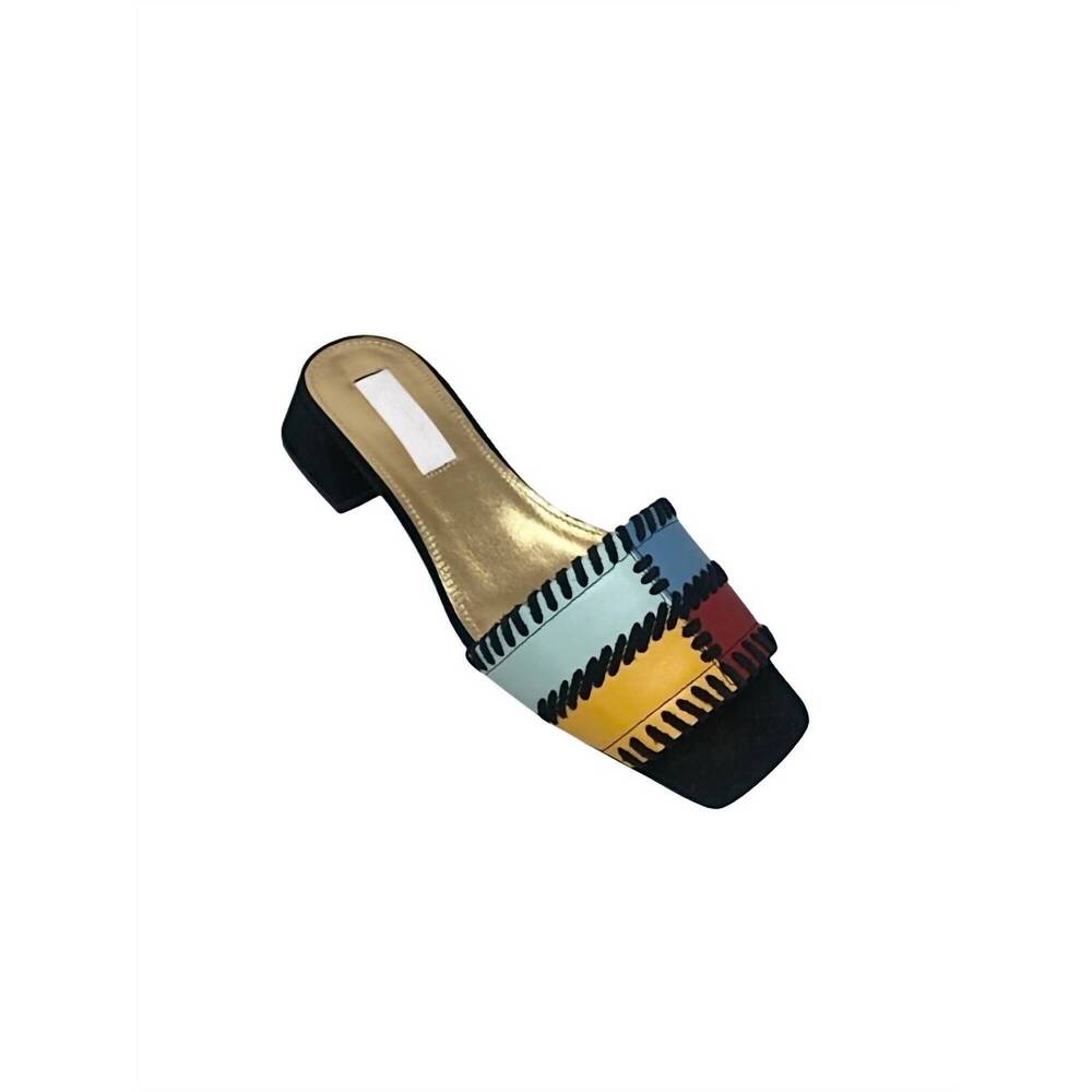 NEW SUZANNE RAE women's whip stitch slide in multi-colored